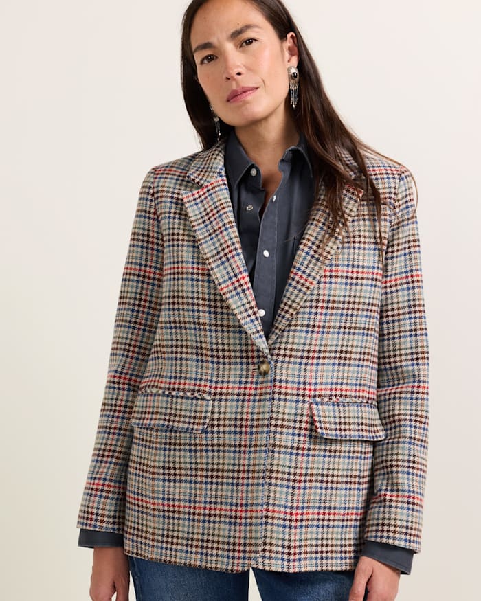 WOMEN'S TWEED WOOL BLAZER